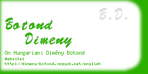 botond dimeny business card